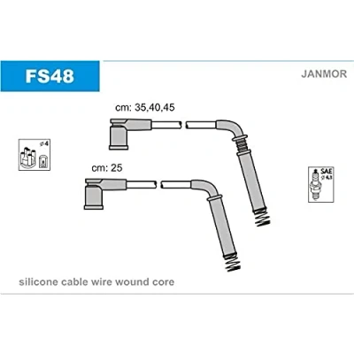 Image de JANMOR FS48 Jeu De Fils d&#039;Allumage FORD: FIESTA 5, KA 3 portes, StreetKA Cabriolet