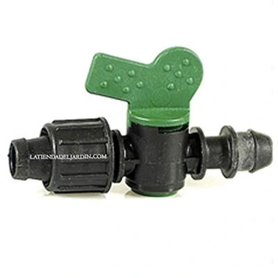 Image de robinet d&#039;arrêt 16 mm pour d&#039;irrigation goutte à goutte. Vanne de dérivation avec joint servant connecter directement le au tuyau principal. 50 unités