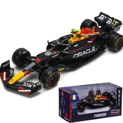 Image de HTLNUZD Bburago 1:43 2023 Nouvelle F1RB19#11 F1Champion Racing Formula Voiture en Alliage Perez 1/43 RB19 No.11 pour Red Bull Team Modèle moulé sous Pression Collection Cadeau
