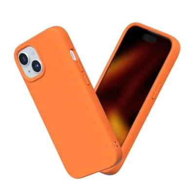 Image de RHINOSHIELD coque compatible avec [iPhone 15 Plus] SolidSuit fine technologie d&#039;absorption des chocs et finition premium mate Orange