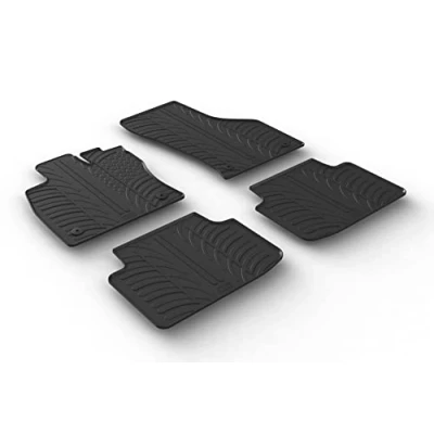 Image de Gledring 0077 Ensemble de tapis sol Caoutchouc avant et arrière 4 noir 750mm 550mm VOLKSWAGEN: Passat B8 Variant