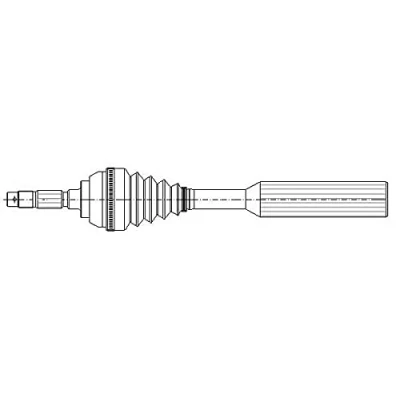 Image de METELLI 17 0381 Arbre de transmission 612 79 PEUGEOT: 206 3/5 portes, SW, Berline