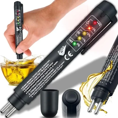 Image de Retoo Dot 3/4/5 testeur de Liquide Frein, Frein avec Affichage 5 LED pour véhicule Automobile, détection d&#039;huile