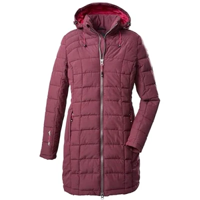 Image de Killtec womens Parka en duvet avec capuche zippée Skane WMN Quilted PRK, prune, 46, 35618 000