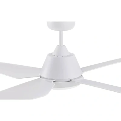 Image de Beacon Lighting Ventilateur de plafond LED Aria blanc silencieux 122 cm
