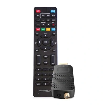 Image de STRONG Récepteur HDMI/Décodeur DVB T2 SRT84 Fonction Enregistreur Compatible Normes HEVC265 &amp; Dolby Audio Guide Electronique des Programmes Télécommande 2 en 1 Noir