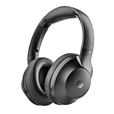 Image de NGS Artica Shake Casque sans Fil, Compatible Bluetooth, Bandeau réglable, Cache Oreilles pivotants, Technologie de réduction du Bruit ANC, Microphone intégré, Noir