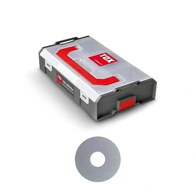Image de TOX L BOXX Mini assortiment de rondelles DIN 9021, adaptable individuellement, empilable et encliquetable entre elles, y compris en U différentes dimensions, 400 pcs., 094903201