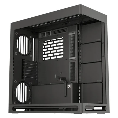 Image de HAVN HS 420 Boîtier PC ATX à double chambre Noir Design hybride, 11 ventilateurs de 140 mm et 3 supports radiateur mm, gestion des câbles simpliCable, verre trempé, hub ventilateur PWM