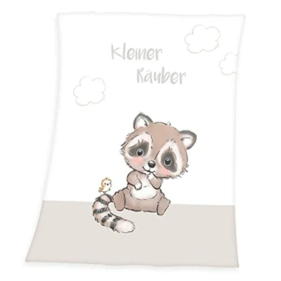 Image de Herding Couverture Soft Peach Petit Voleur, 75 x 100 cm, 100% Polyester, Blanc