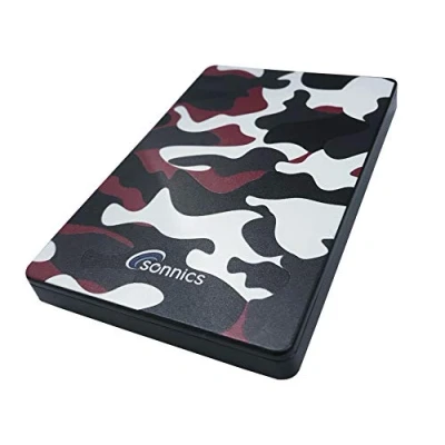 Image de Sonnics 1TB USB 3.1 Type C Externes Portable Durs Disques pour Fenêtres PC, Mac, Smart TV, Xbox One/Série X &amp; PS4 /PS5, Rouge Camo
