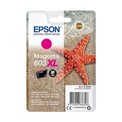 Image de Epson 603XL (C13T03A34010) Magenta Cartouche d&#039;encre Grande capacité