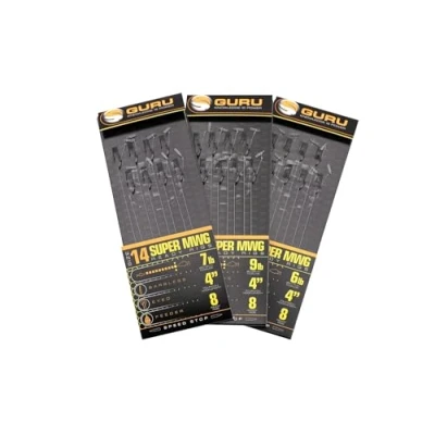 Image de Guru 4’’ Super MWG Feeder Speed Stop Rig Barbless Eyed (8 pcs) Maat : Haak 14 0.19mm