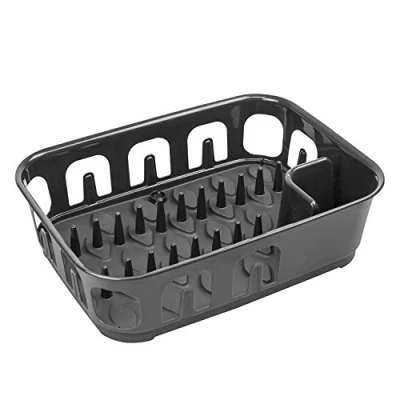 Image de CURVER Egouttoir essentials rectangulaire 9 assiettes, Anthracite, Sink Top, 39,1x29x10,9 cm
