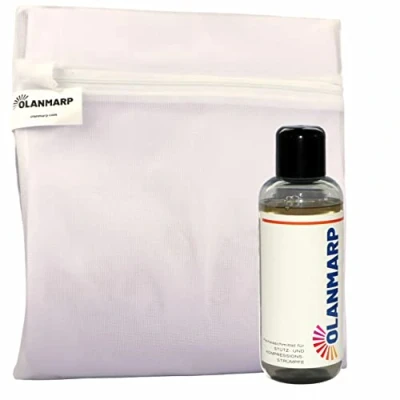 Image de Olanmarp Lessive fine concentrée liquide pour bas de soutien et compression lavage à la main + en machine (240 ml, sans filet linge)