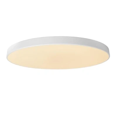 Image de Lucide Unar plafonnier Ø 80 x 5 cm 80W LED dimmable incl 3 niveaux de dimmer blanc