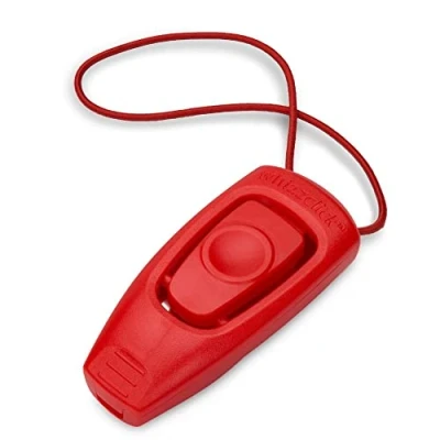 Image de Whizzclick Company of Animals sifflet et clicker combinés 2 en 1, de dressage pour chien le rappel, la récompense, cordon réglable réfléchissant, adapté aux chiens