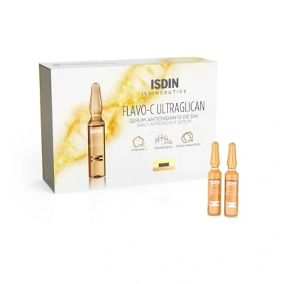 Image de Flavo C Ultraglican Antioxydant Et Hydratant 30 Unidoses De 2ml Isdin