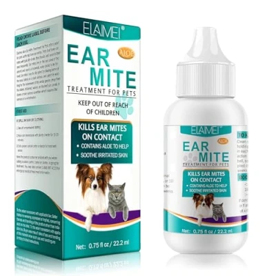 Image de 22ml Huile Anti acariens pour animaux de compagnie sans danger les chiens et chats, élimine efficacement acariens, formule douce compagnie,Huile