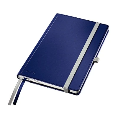 Image de Leitz, Cahier couverture rigide A5 ligné, 160 pages 100g/m², Leitz Style, Bleu, 44850069