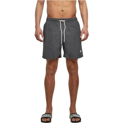 Image de Urban Classics Block Short de bain, Homme, Taille: Large, Darkshadow