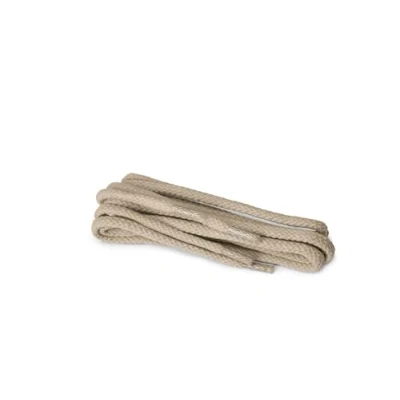 Image de Kaps lacets ronds, durables 100% coton de haute qualité, fabriqués en Europe, 1 paire, plusieurs couleurs et longueurs (90 cm 5 à 6 paires d&#039;oeillets / 36 beige clair)
