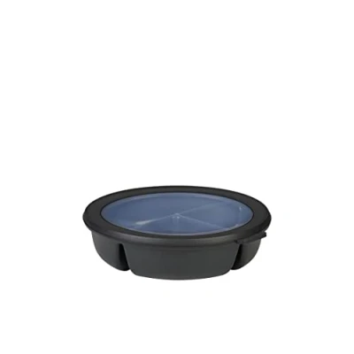 Image de Mepal Bol bento Cirqula 3 cases multi usage rond Boîte de conservation hermétique Conserver un repas séparé Meal prep containers &amp; boîtes alimentaires Nordic black