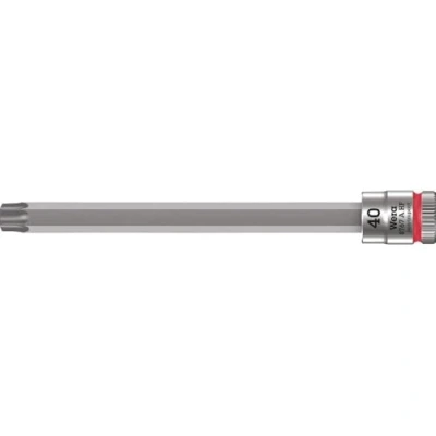 Image de Wera 05003371001 8767 A HF Torx Douille Embout Zyklop à emmanchement 1/4&quot; avec fonction de retenue, Tx 27 x 100 mm, Rouge