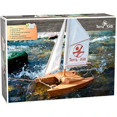 Image de Haba terra kids kit de construction catamaran en liège