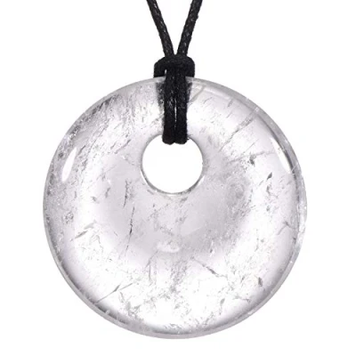 Image de Morella Femme Collier 80 cm avec Donut Pendentif Pierre Précieuse Jaspe Rouge dans Petit Sac