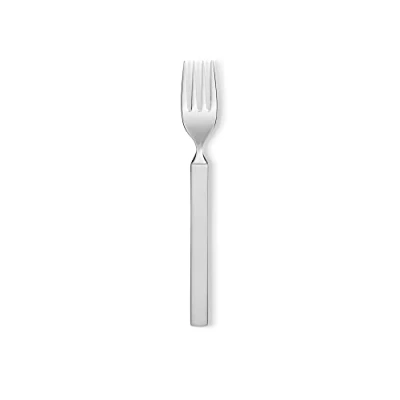 Image de Alessi 4180/5 Dry Fourchette à dessert en Acier Inoxydable 18/10 Brillant Manche Satiné, Set de 6 Pièces, Argenté.