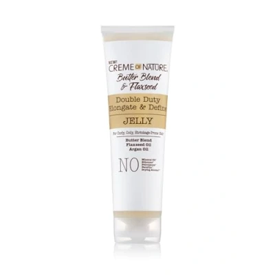 Image de Creme of Nature Butter Blend et Flaxseed, Gelée Coiffante, Allonge Définit les boucles, Élimine frissotis, Texture Non Collante, Grasse, Soin Coiffant Cheveux Bouclés Frisés Crépus 248ml