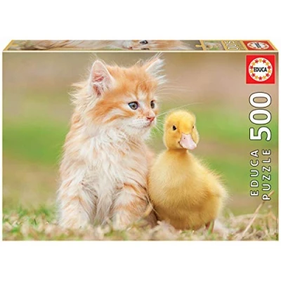 Image de Educa Puzzle de 500 pièces pour Enfants et Adultes. Adorables Amis. Mesure: 48 x 34 cm. Comprend Fix Tail l&#039;accrocher Une Fois l&#039;assemblage terminé. À partir 11 Ans (18467)
