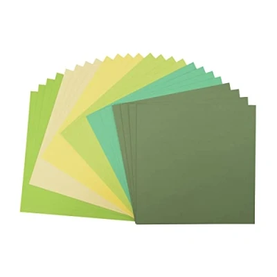 Image de Florence Papier Cartonné Vert Rugueux 30,5 x cm 24 Feuilles 216 g/m² pour Scrapbooking, Carterie, Perforation et Faire Part de Mariage