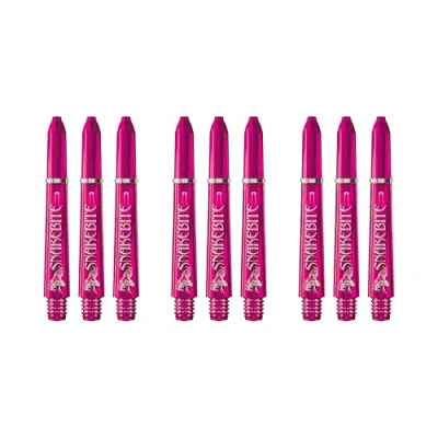 Image de RED DRAGON Peter Wright Snakebite Signature Lot de 3 jeux fléchettes courts en polycarbonate Rose (9 tiges au total)