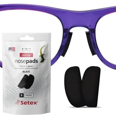 Image de Setex Gecko Grip Lot de 5 paires plaquettes nez antidérapantes 1,8 mm d&#039;épaisseur fabriquées aux États Unis, 2500 fibres microstructurées innovantes par nez, x 7 16
