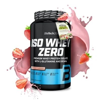 Image de Whey isolate BioTech USA Iso Zero Fraise 908g