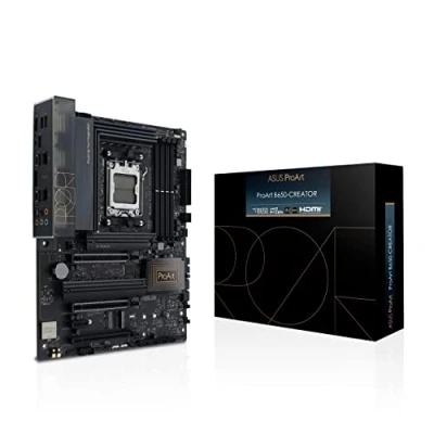 Image de ASUS ProArt B650 CREATOR Carte mère AMD Ryzen AM5 ATX (PCIe 5.0, DDR5, 12+2 DrMOS 60A, 2.5 Gb &amp; 1 LAN, USB C DisplayPort, 3 x M.2, USB4)