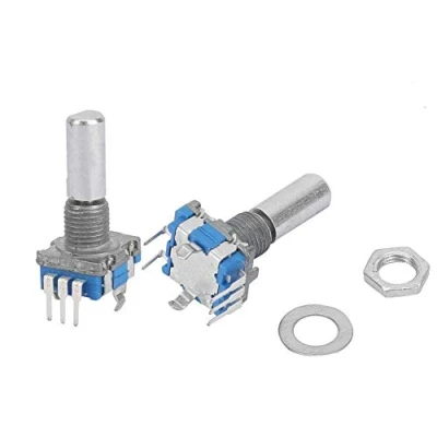 Image de Lot de 10 Encodeurs Rotatifs 5 Broches + Rondelles Ecrous DC V EC11 avec Interrupteur