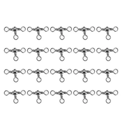 Image de 20pcs 3 Voies de roulement à Billes pêche pivote en Forme T pivotant Transversal(2#)