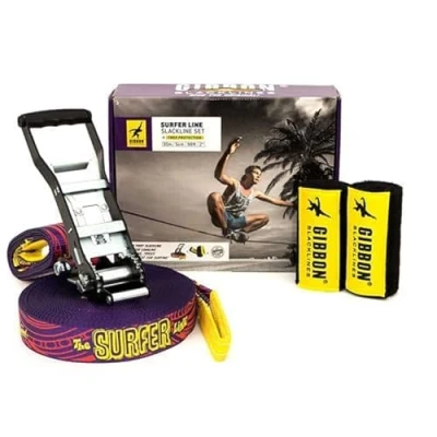 Image de Gibbon Slacklines Surfer Line Kit de Slackline Violet M