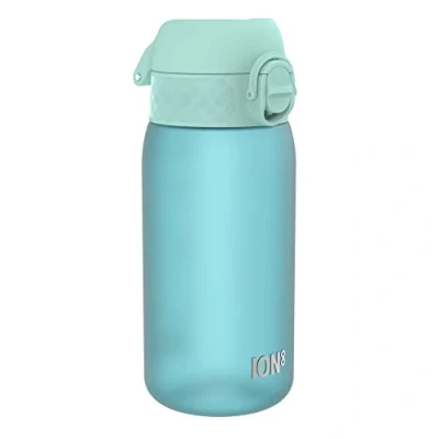 Image de Ion8 Gourde Enfant, 350ml, Anti Fuite, Facile à Ouvrir, Verrouillage Sécurisé, Lavable en Lave Vaisselle, Sans BPA, Poignée de Transport, Nettoyer, Carbone Neutre, Bleu Sonique