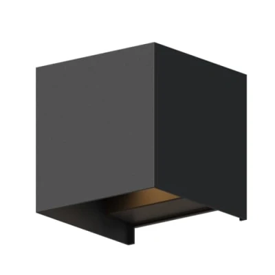 Image de Calex applique d&#039;extérieur LED Cube, Up&amp;Down, hauteur 10 cm, noir