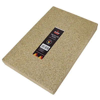 Image de Kamino Flam Panneau de Vermiculite, Vermiculite Plaque Cheminée Matériau Naturel, Substitut Pour Chamotte, Résistant aux Températures jusqu’à 1.100 C, env. 30 x 19.8 3 cm