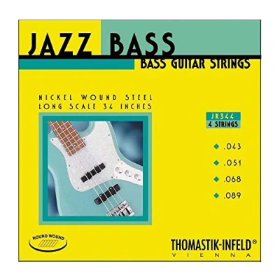 Image de Thomastik cordes Guitare électriques Jazz Bass Serie Nickel Round Wound Roundcore Jeu JR 344 4 filé rond short long scale 34&quot;