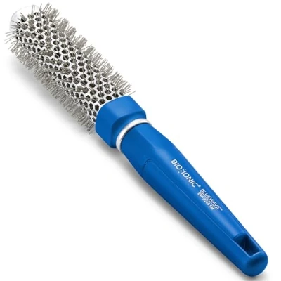 Image de Bio Ionic BlueWave Round Brush Small, NanoIonic Conditioning Brush, Crimped bristles for added tension, Soft Touch, Easy Grip Handle