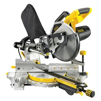 Image de Stanley Fatmax Scie À Onglet Radiale 2000W 255Mm Guide Coulissant Poignée Horizontale Échelle Graduée Grande Précision Gamme Plus Résistante et Ergonomique FME720 QS