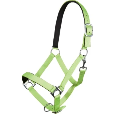 Image de HKM Stars Licol Souple avec Doublure Douce Vert Fluo/Sang Froid
