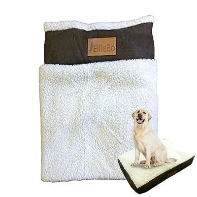 Image de Ellie Bo Chien de Rechange Housse Matelas avec Dessus Imitation Daim et Peau Mouton, 106,7 cm, XL, Marron