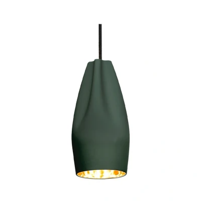 Image de Marset Pleat Box 13 Suspension E27 Sombre Vert/Or